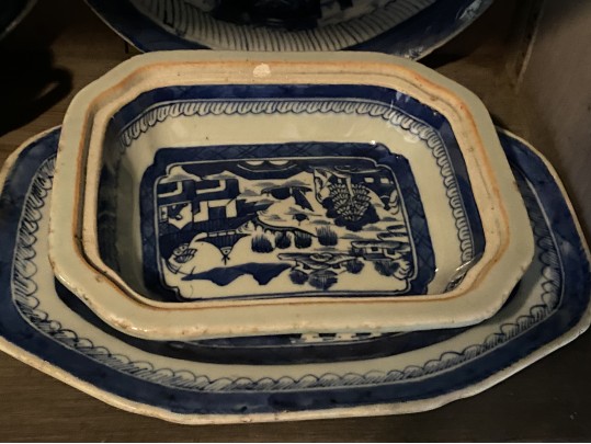 Collection Of Fifty-two Pieces Of Chinese Export Blue And White Porcelain