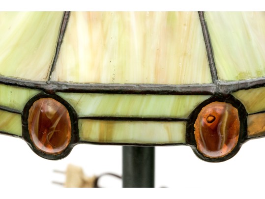 Arts And Crafts Leaded Glass Table Lamp, Ca. 1910-20