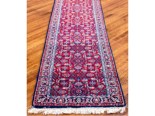 Hand-Knotted Wool Runner Carpet, 10'-7