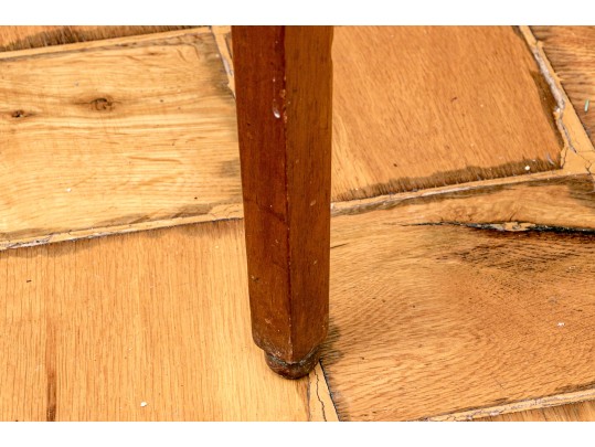 Continental Walnut Tambour Side Table, 19th Century