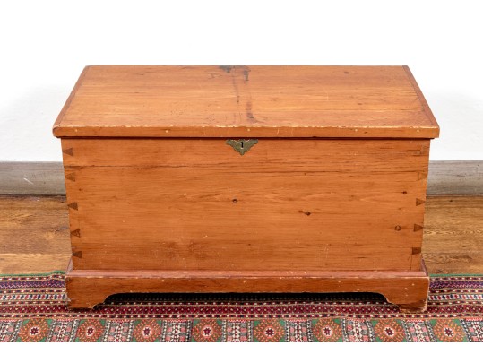 New England Pine Blanket Chest, 19th Century