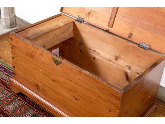 New England Pine Blanket Chest, 19th Century