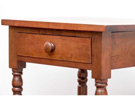 American Sheridan Cherry Single Drawer Work Stand, Ca. 1830-50 