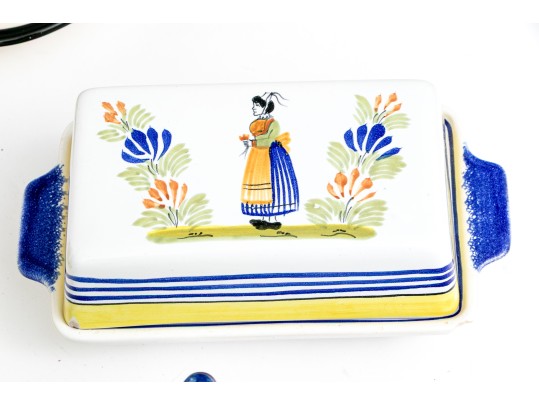 Collection Of Ten French Quimper Ceramics