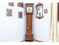 Antique Continental Walnut Tall Case Barley Twist Clock, First Half 19th Century