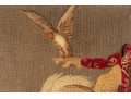 Antique Oversized Needlepoint And Stumpwork, Falconer On Horseback, Ca. 1840-60