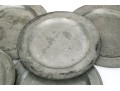 Five Antique Pewter Chargers