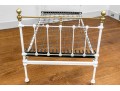 Antique Cast Iron And Brass Bed Frame #2