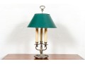 A Good Full Size Pair Of Antique Three Light Electrified Bouillotte Laps