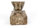 Decorative Composite Faux Granite Carved Cat On Plinth