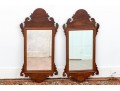 Pair Of Antique Mahogany Chippendale Style Looking Glasses, 19th Century