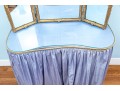 Elegant Hollywood Regency Vanity Table With Three Section Vanity Mirror