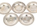Set Of Five Continental 800 Silver Coasters, 7.4 Ozt.