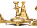 Group Of Six Antique Brass Candlesticks