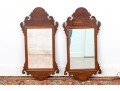 Pair Of Antique Mahogany Chippendale Style Looking Glasses, 19th Century