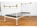 Antique Cast Iron And Brass Bed Frame #2