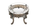 Cut Crystal Bowl In 800 Continental Silver Stand