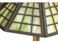 Bradley & Hubbard Arts & Craft Style Slag Glass Table Lamp