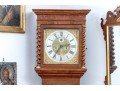 Antique Continental Walnut Tall Case Barley Twist Clock, First Half 19th Century