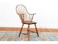 Quality New England Carved Windsor Hoop Back Armchair