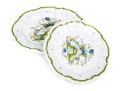 Two Gorgeous Hand Painted Majolica Ceramic Serving Plates