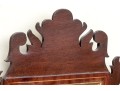 Antique Chippendale Style Looking Glass With Satinwood Inlay, 19th Century