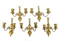 18th And 19th C. Brass Twin Light Sconces