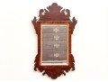 Antique Chippendale Style Looking Glass With Satinwood Inlay, 19th Century