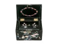 Chinese Export Lacquered And Mother Of Pearl Inlaid Tea Caddy, 19th Century
