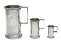 Three Pewter Measuring Tankards