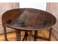 English 18th C. Oak Bobbin Turned Gate Leg Table