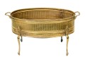 Early 20th Century Brass Footed Jardiniere