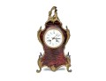 Rococo Style Gilt Bronze Mounted Tortoise Veneered Mantel Clock