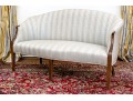 American 19th Century Five Leg Upholstered Settee