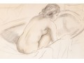 Emil Ganso (German-American, 1895-1941) Mixed Media On Paper, Female Nude In A Bath, 1931