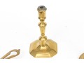 Collection Of Antique Brass Candlesticks