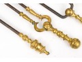 A Good Collection Of Six Fine Fireplace Tools: Double Lemon, Cannonball