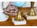 Assorted Collection Of Antique Oil Lamp Fonts