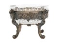 Cut Crystal Bowl In 800 Continental Silver Stand