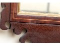Antique Chippendale Style Looking Glass With Satinwood Inlay, 19th Century