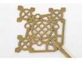 Antique Brass Handheld Coptic Cross