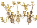 18th And 19th C. Brass Twin Light Sconces