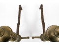 Pair Of American Federal Brass And Iron Andirons, Ca. 1800-1820