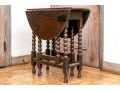 English 18th C. Oak Bobbin Turned Gate Leg Table