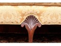 Antique George III Style Upholstered Camel Back Sofa