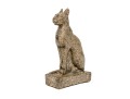 Decorative Composite Faux Granite Carved Cat On Plinth