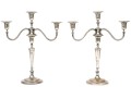 Pair Of Tiffany & Co. Sterling Silver Candelabra, 70.74 Ozt.