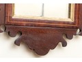 Antique Chippendale Style Looking Glass With Satinwood Inlay, 19th Century
