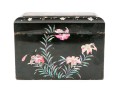 Chinese Export Lacquered And Mother Of Pearl Inlaid Tea Caddy, 19th Century