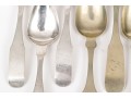 Thirteen Assorted Coin & Sterling Silver Teaspoons, 6.3 Ozt.